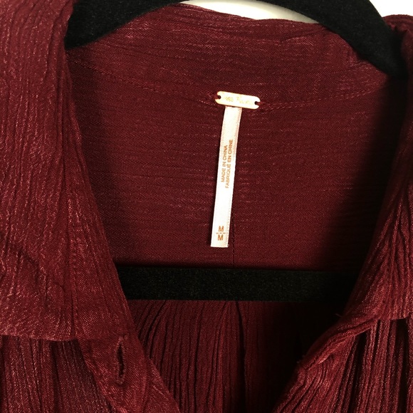 Free People Burgundy Mini Dress - Picture 6 of 9